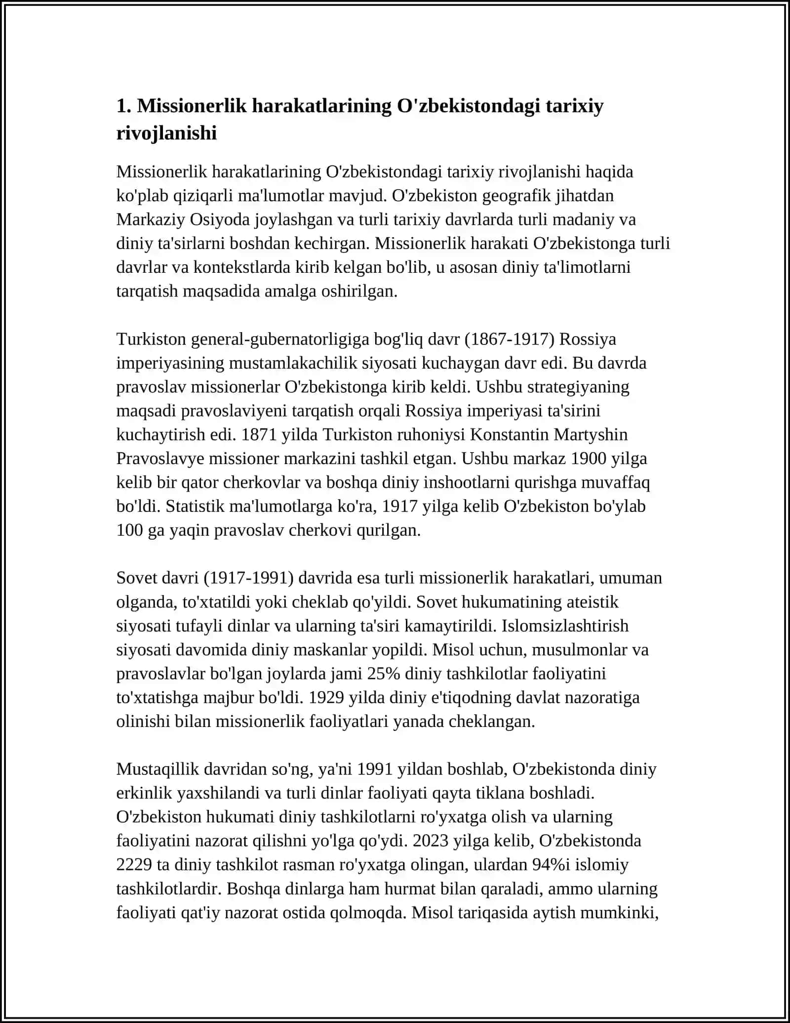 FAOLIYATI KUZATILGAN MISSIONERLIK HARAKATLARI VA ULAR FAOLIYAT OQIBATLARI 4