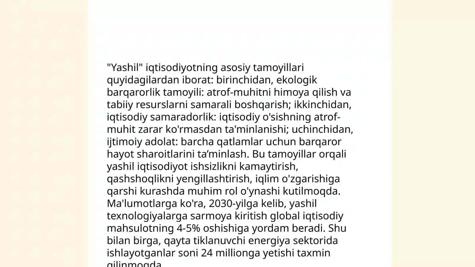 Iqtisodiy rivojlanishning texnogen turini "yashil" iqtisodiyotga aylantirish shartlari va imkoniyatlari 4