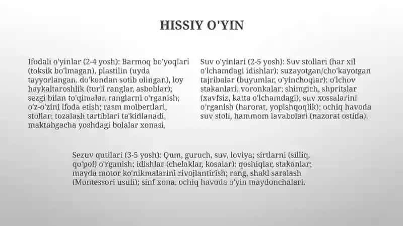 Bolalar (2-5) ijtimoiy-dramatik oʻyinlar 4