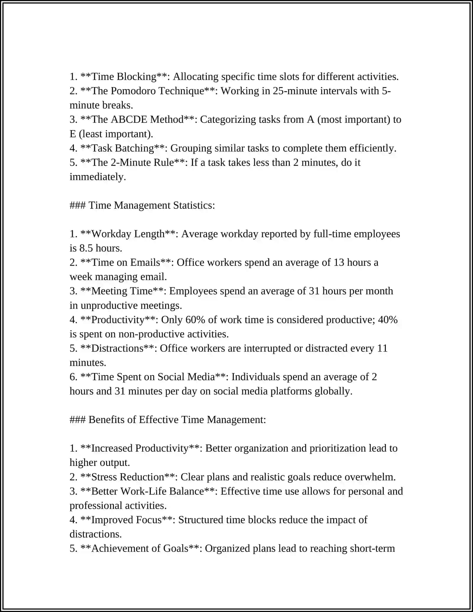 ORGANIZING A DAILY SCHEDULE 4