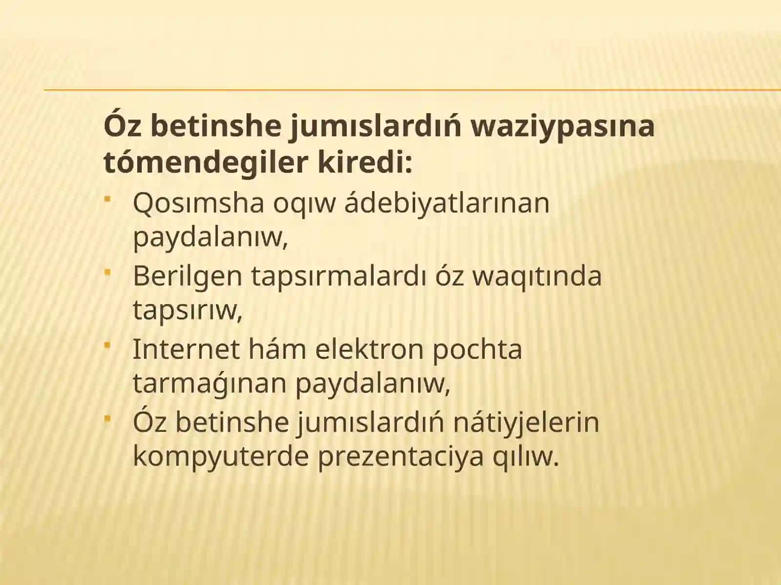 Oqıwshılardıń óz betinshe jumıslarınıń kórinisleri 4
