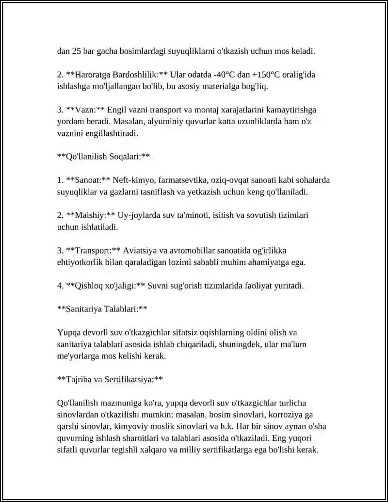 MUSTAQIL ISH Mavzu: YUPQA DEVORLI PARABOLIK VA EGRI CHIZIQLI SUV OTKAZGICHLAR HISOBI 4