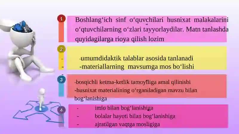 Husnixat va uni oʻqitish metodikasi 4
