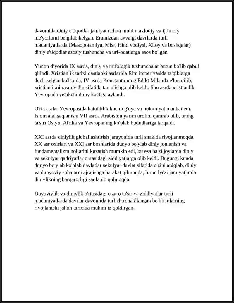 JAMIYAT HAYOTIDA DUYOVIYLIK VA DINIYLIK MUTANOSIBLIGI 4