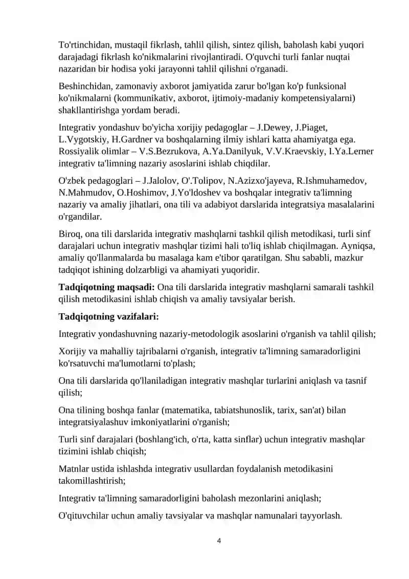 Ona tili darslarida integrativ mashqlarni tashkil qilish 4
