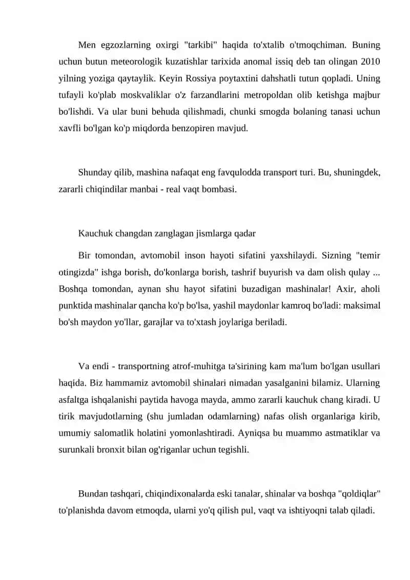 Atrof-Muhit Transport Muammolari 4