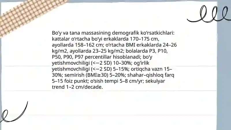 Aholining jismoniy rivojlanishi va uning oʻrganish usullari 4