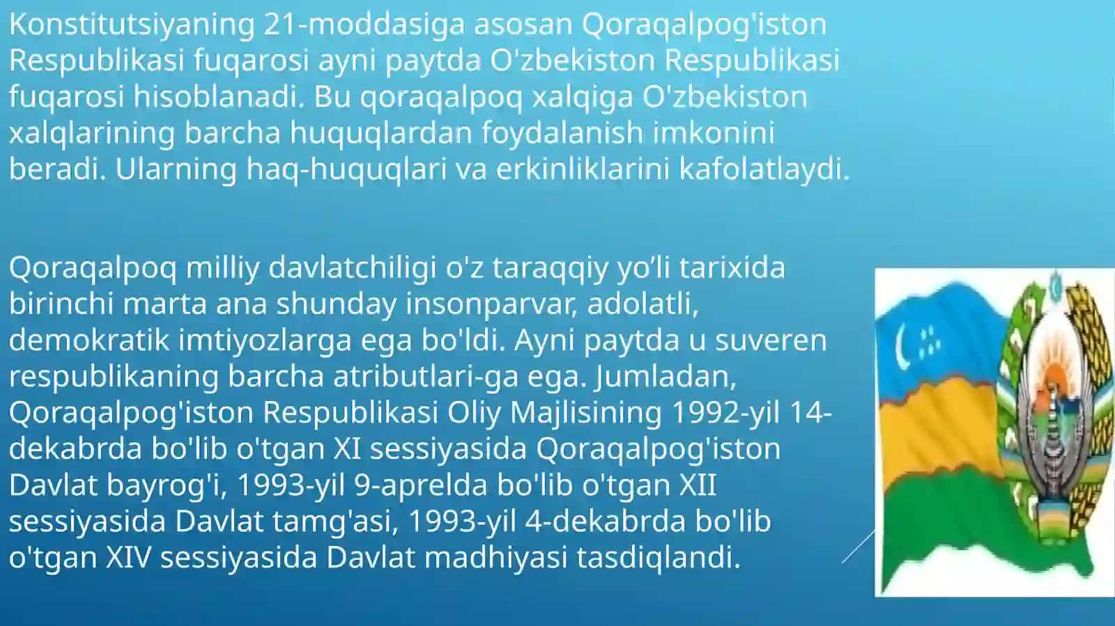 Mustaqillik yillarida Qoraqalpog’iston respublikasi 4