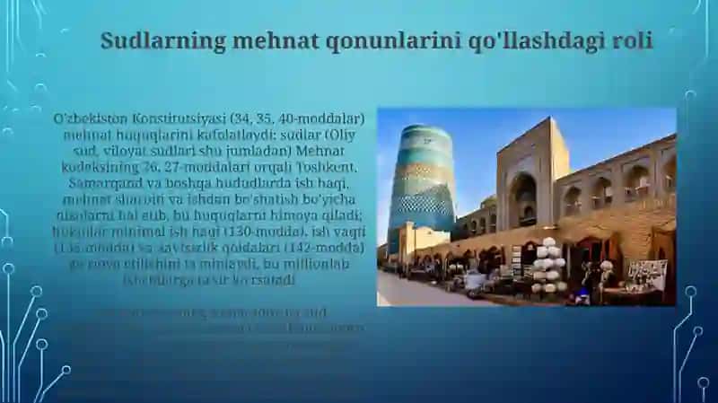 Mehnat muhofazasi masalalarini hal qilishda O'zbekiston Respublikasi Konstitutsiyasining ahamiyati 4