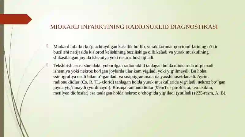 Yurak ishemik kasalligi nur tashxisi 4
