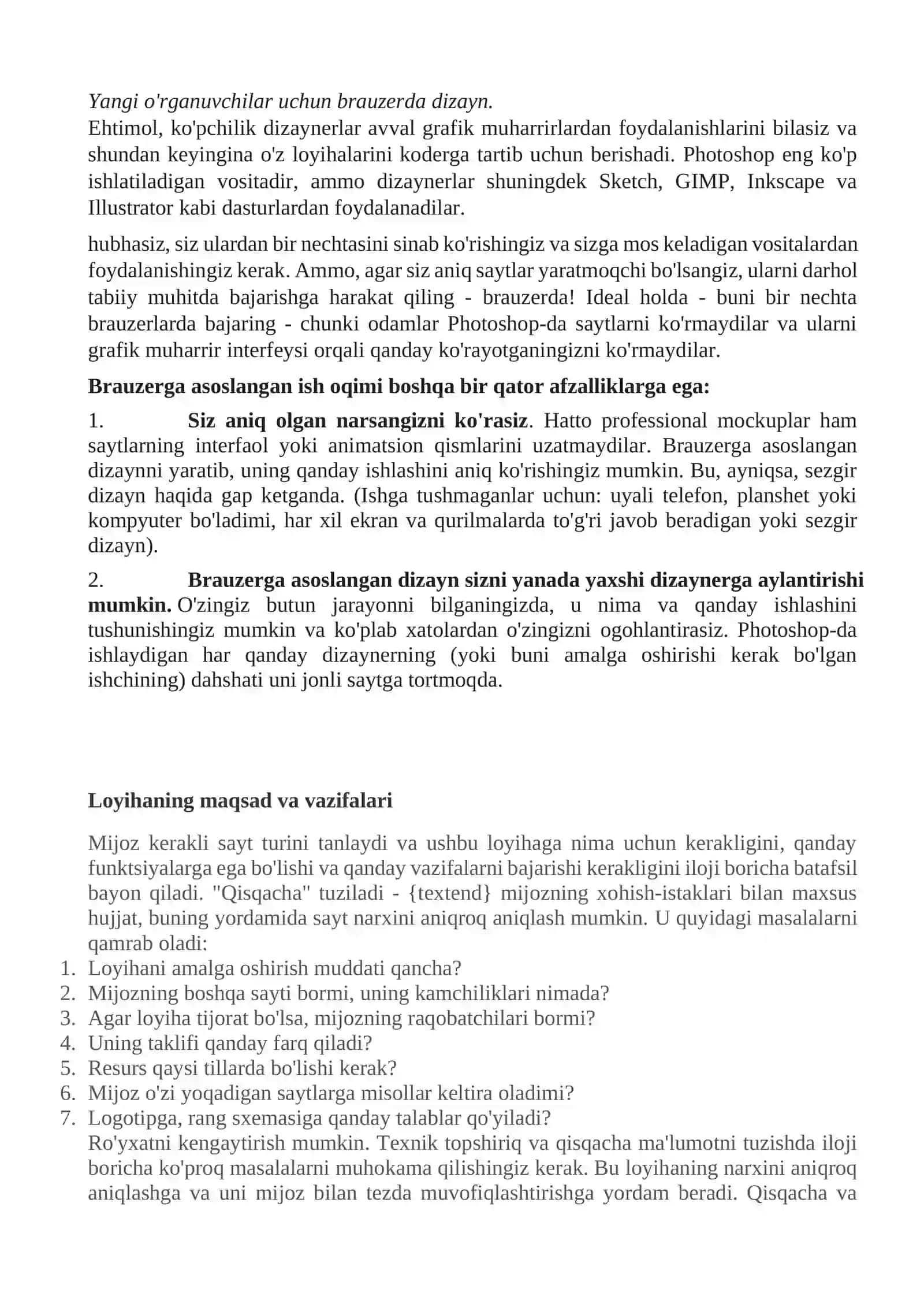 WEB SAYT DIZAYNI BILAN ISHLASH 4