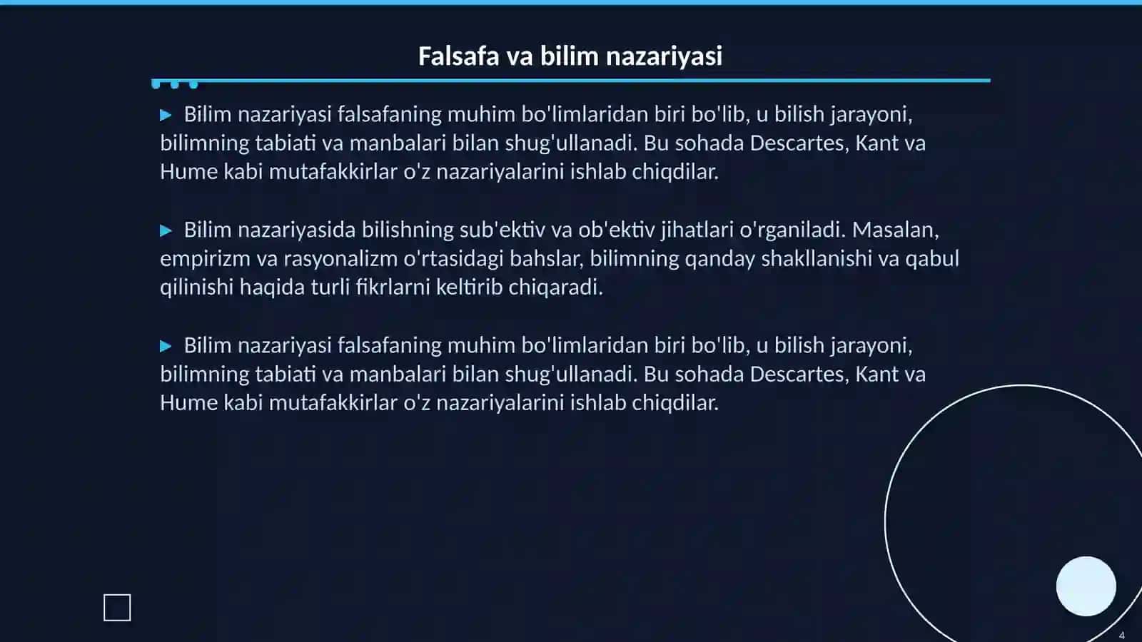 Falsafa nimani o'rganadi va uning asosiy muammolari nimalardan iborat 4