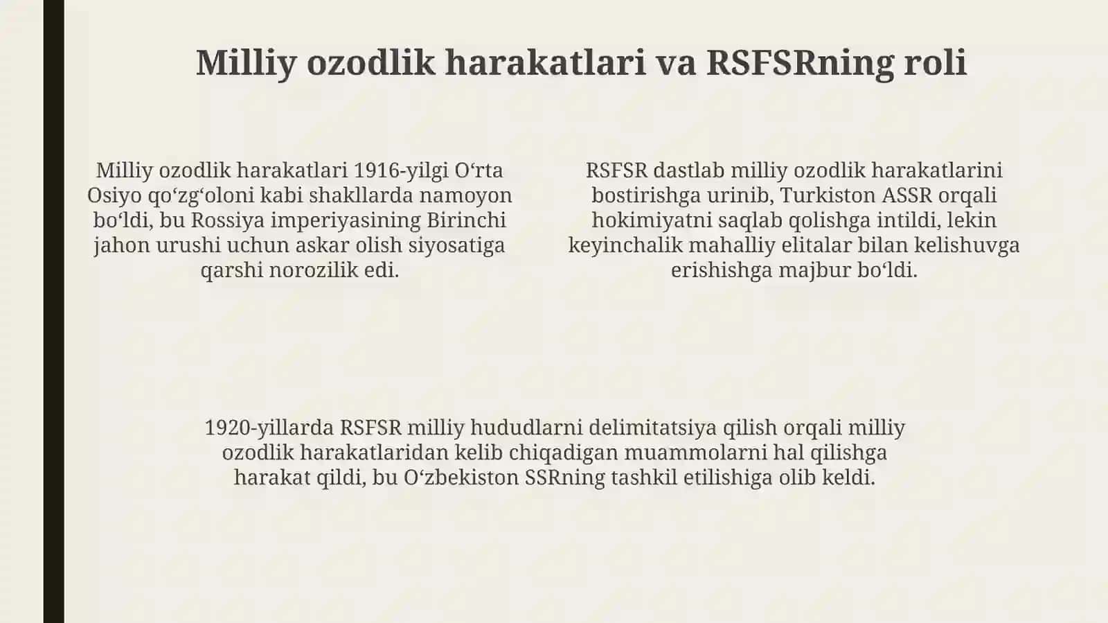 O'zbekiston SSRning tashkil topishi 4
