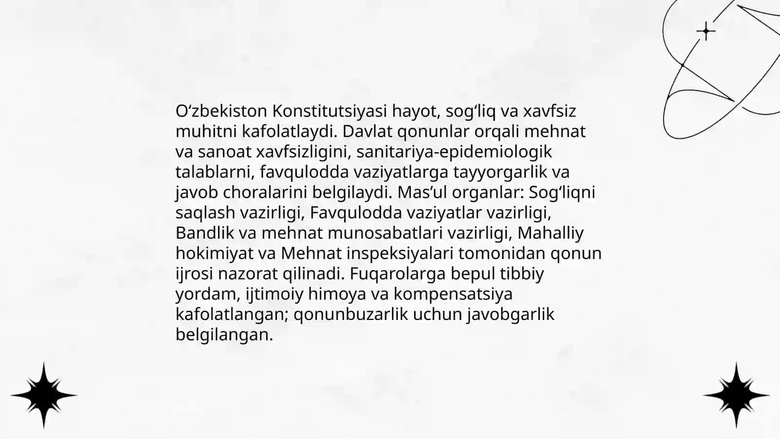 Xayot faoliyati xavfsizligining huquqiy va tashkiliy asoslari 4