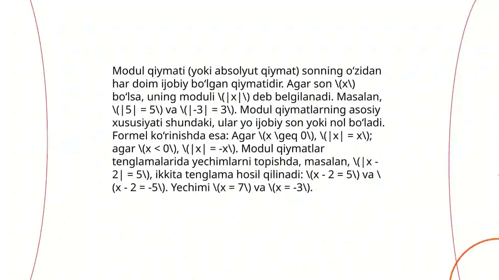 Modul qatnashgan ifodalarni soddalashtirish 4