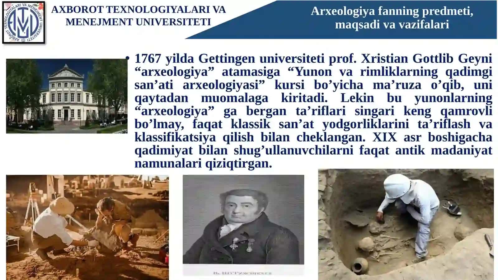 Kirish. Arxeologiya fanning predmeti, maqsadi va vazifalari 4