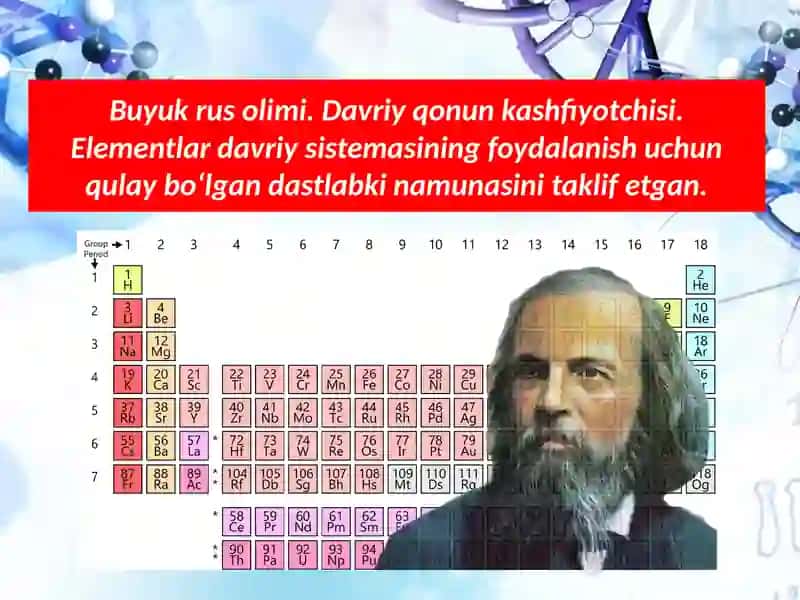 Kimyoviy elementlarning davriy qonuni 4