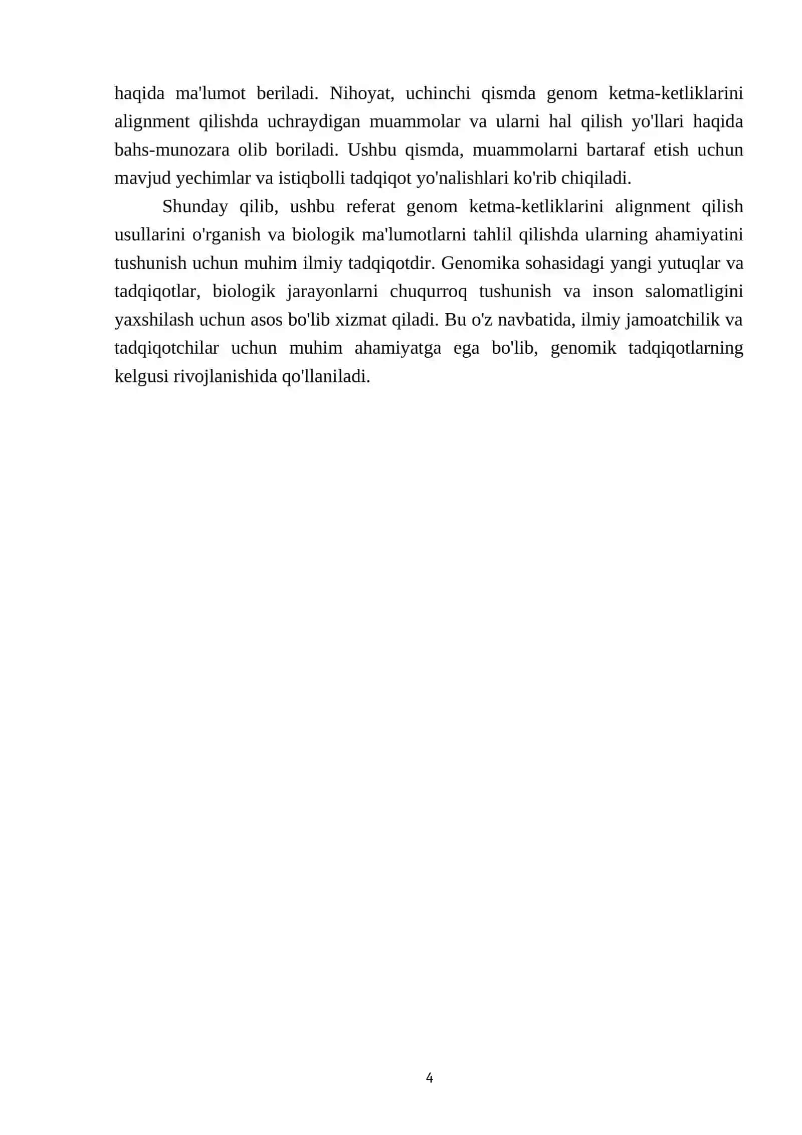 Genom ketma-ketliklarini alignment qilish usullari 4
