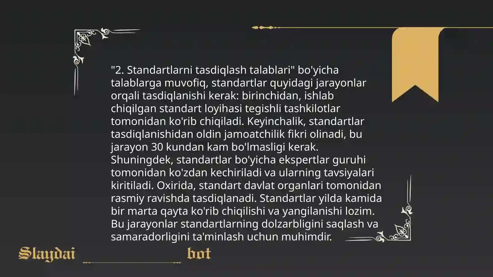 Standartlarni ishlab chiqish tasdiqlash,tadbiq etish tartib va qoidalari 4