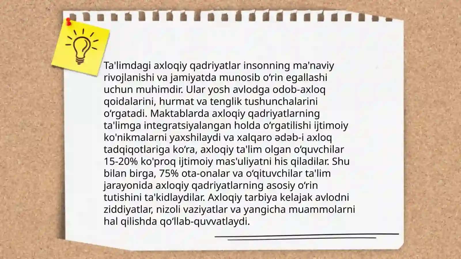 Zamonaviy axloqiy tarbiyaning yutuqlari va kamchiliklari 4