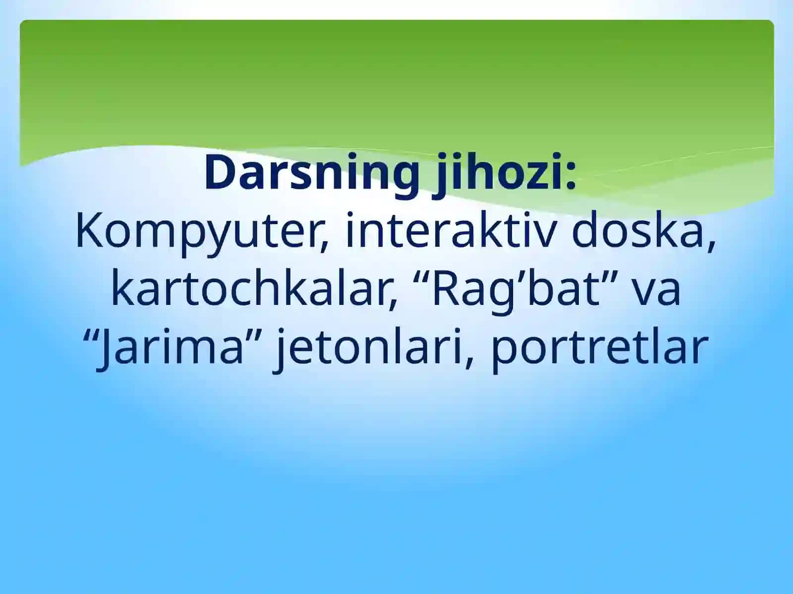O’nlikasrlar bobiy uzasidanolingan bilimlarni takrorlash 4