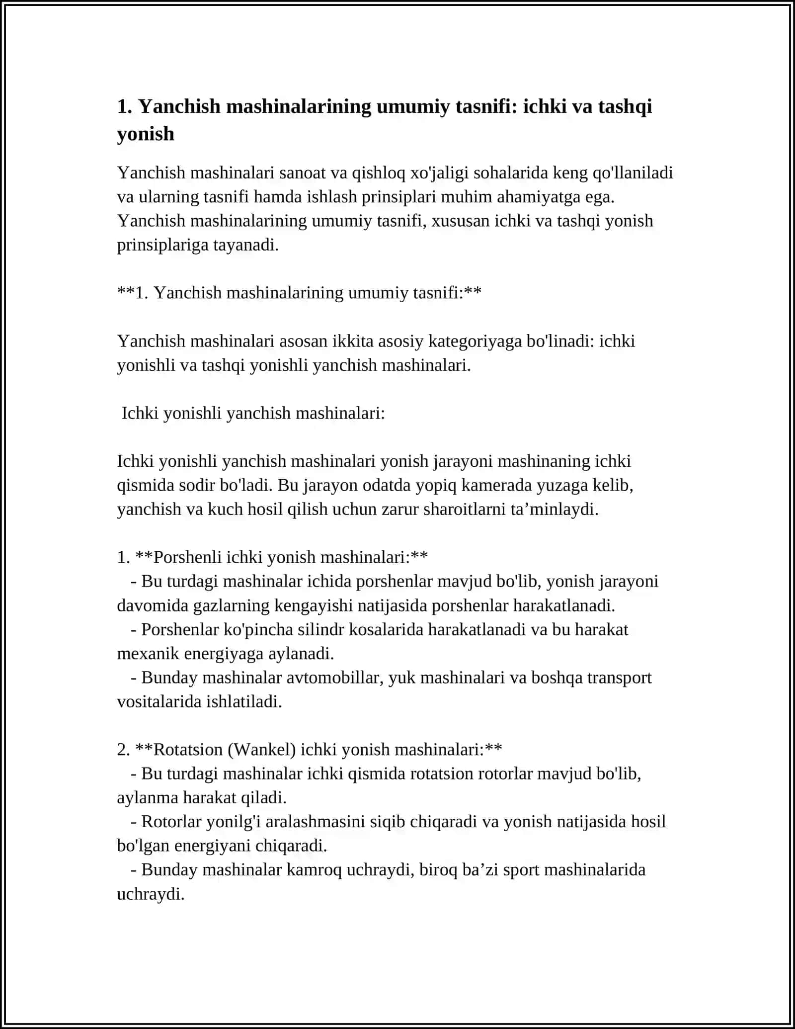 YANCHISH MASHINALARINING TASNIFLANISHI,TUZILISHI, ISHLASH PRINSIPI 4