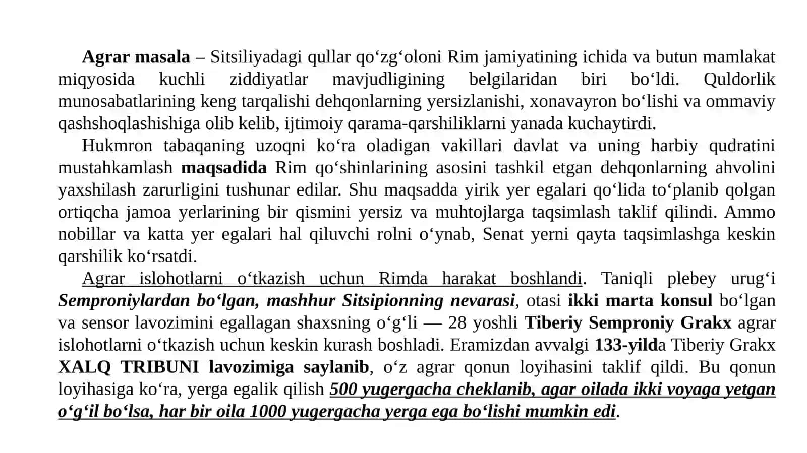 Miloddan Avvalgi II-I Asrlarda Rimning Iqtisodiy va Ijtisoiy Rivojlanishi 4