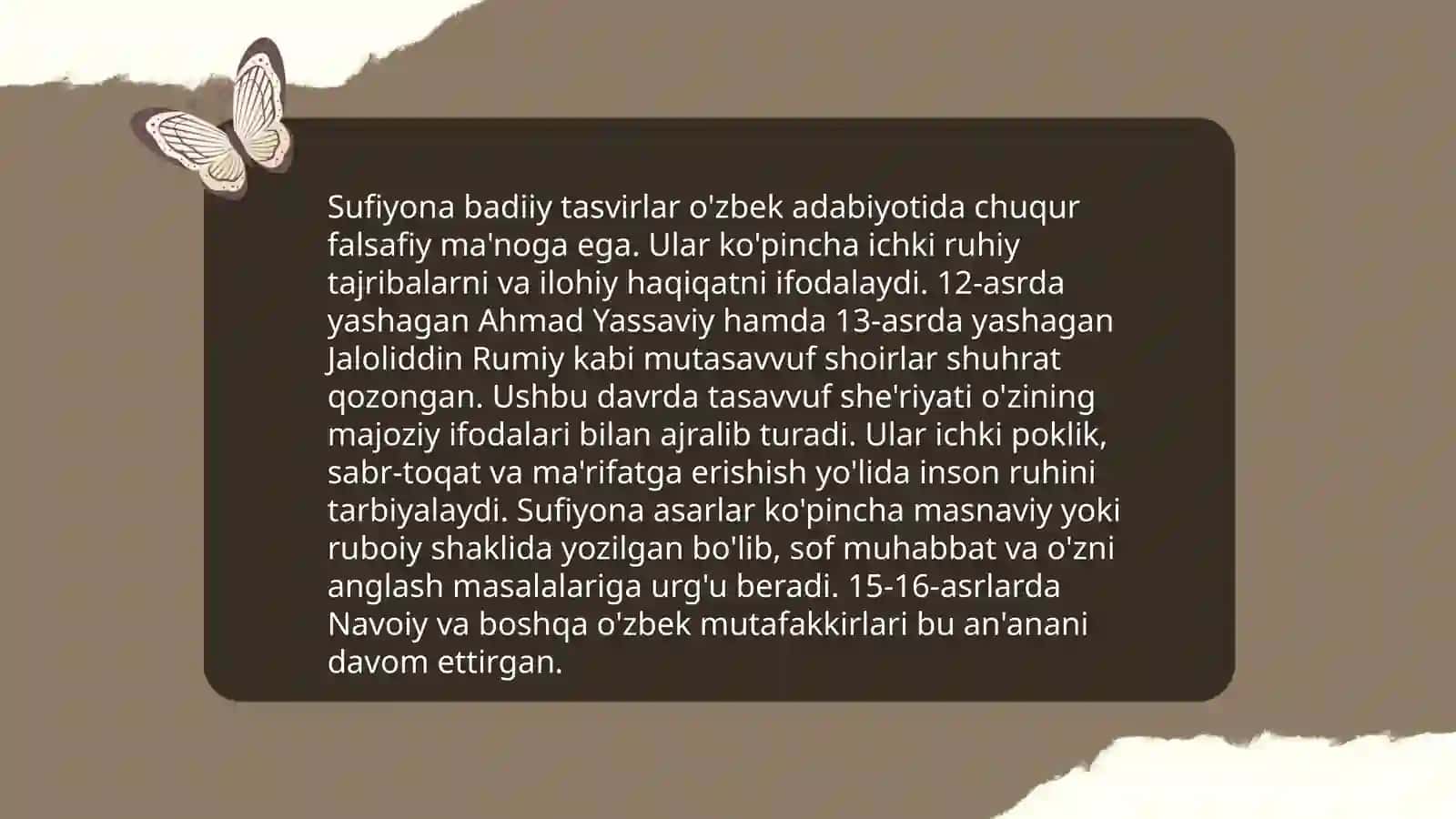 Tasavvufda obrazlar-badiiy obrazlarning ajralmas qismi sifatida 4