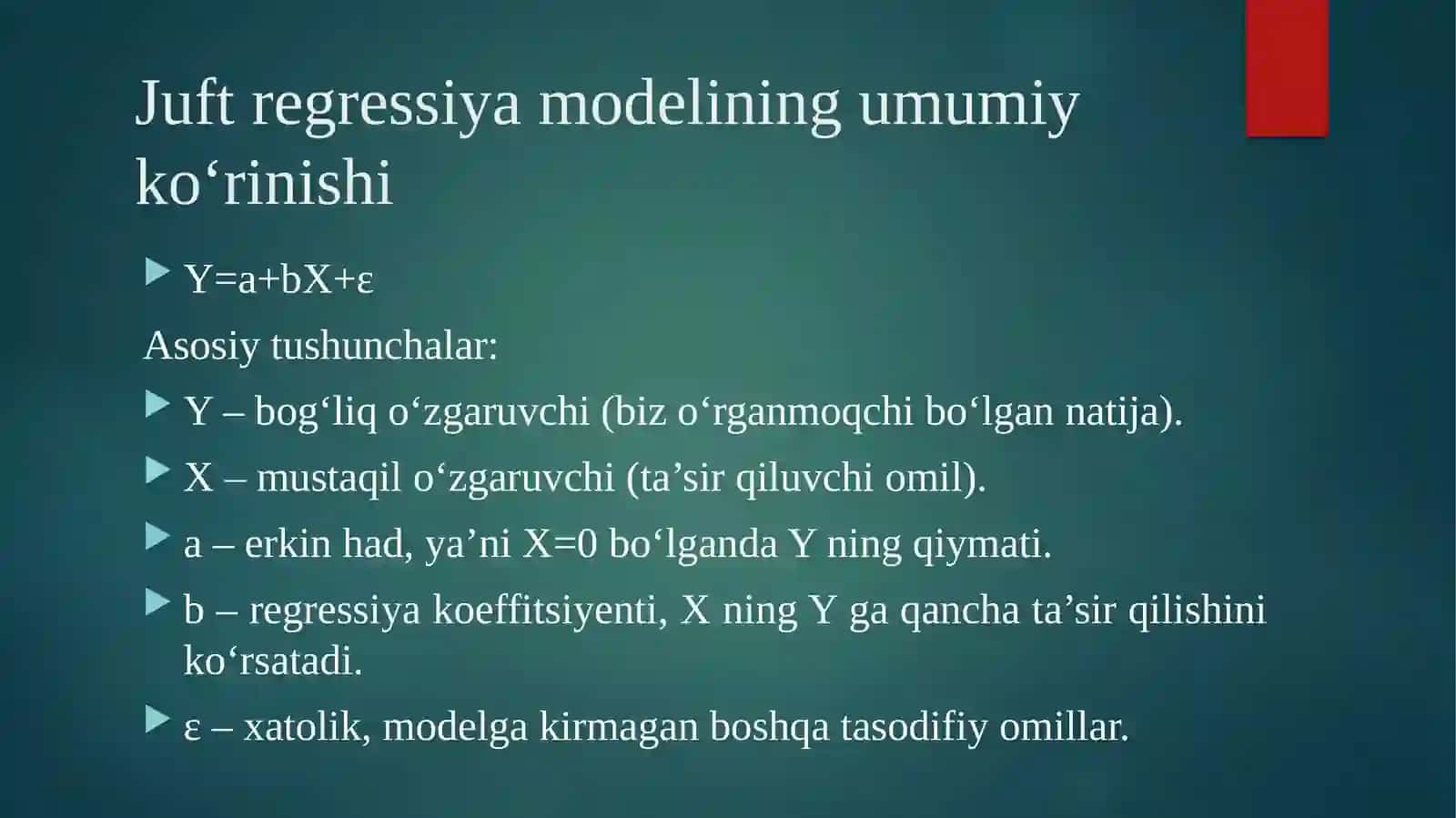 Juft reggression tahlil 4