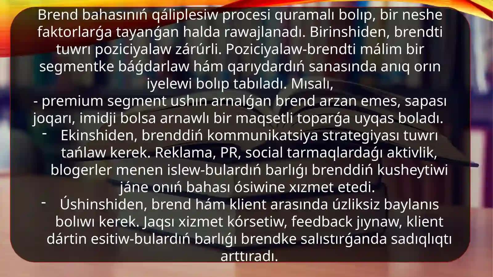 Brend baholash usullari 4