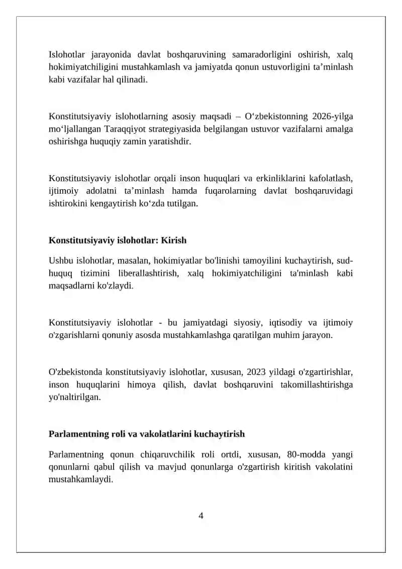 Konstitutsiyaviy islohotlar hamda mazmun-mohiyati 4