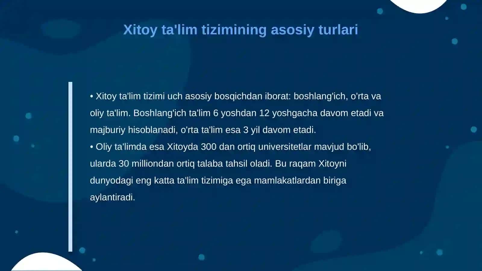 Xitoy ta'lim tizimi va Xitoyning ta'limga e'tibori 4