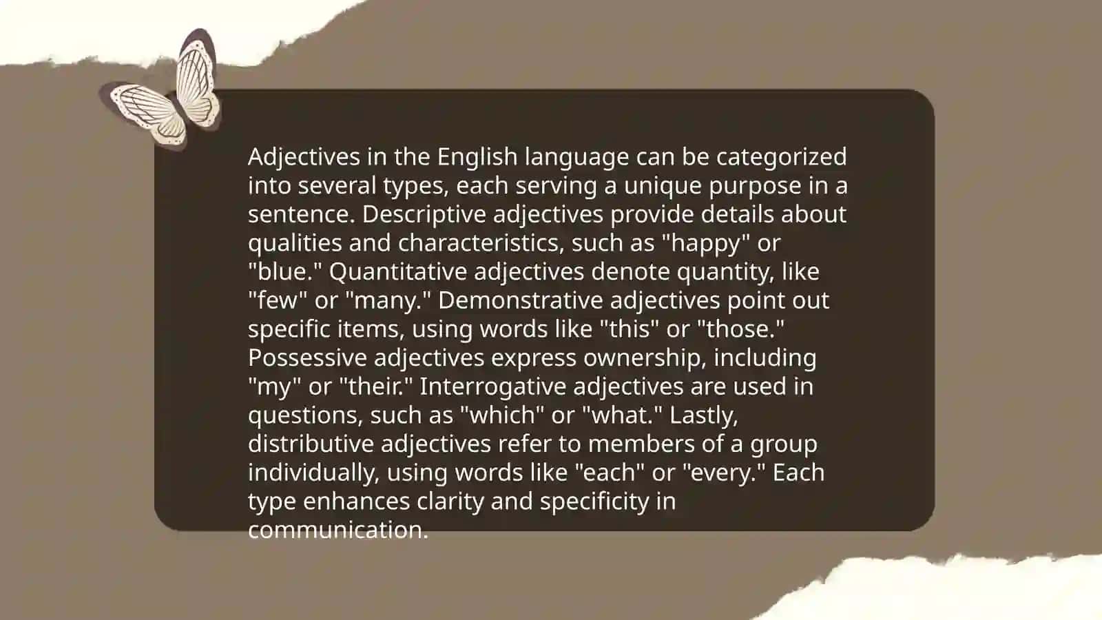 The order of Adjectives 4