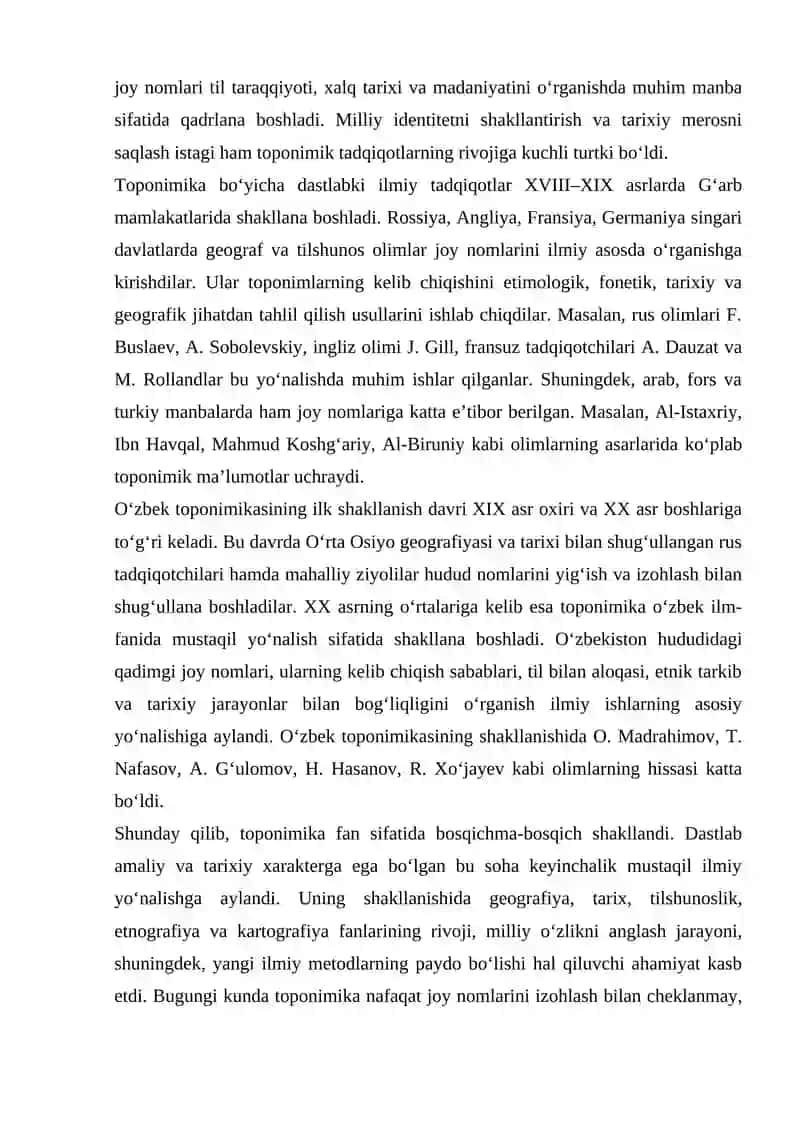 Toponimikaning fan sifatida shakllanishi 4