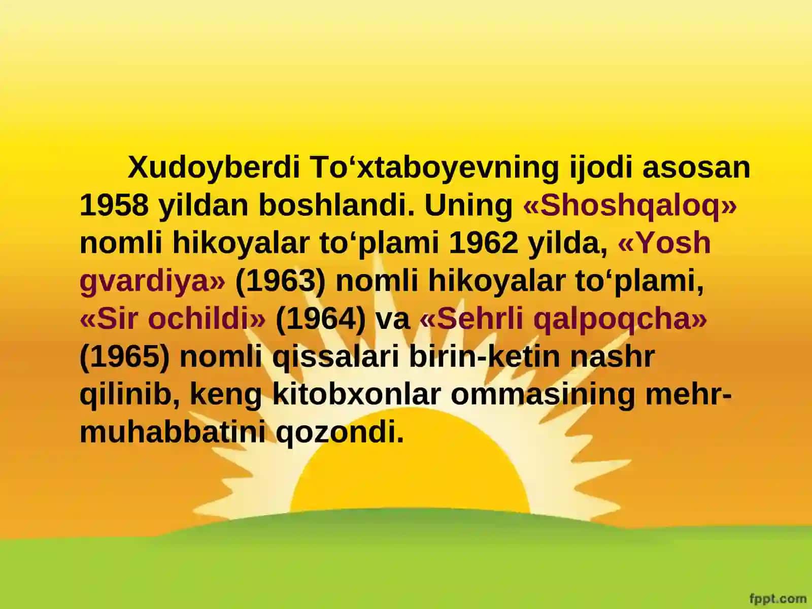 Xudoyberdi To'xtaboyev. 4
