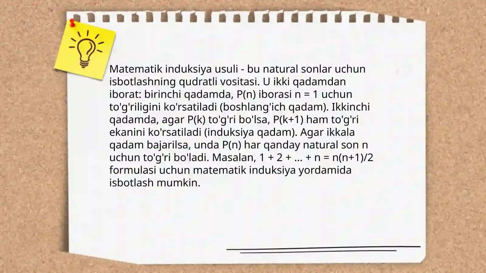 Matematik induksiya metodini qoʻllashga oid misollar yechish 4
