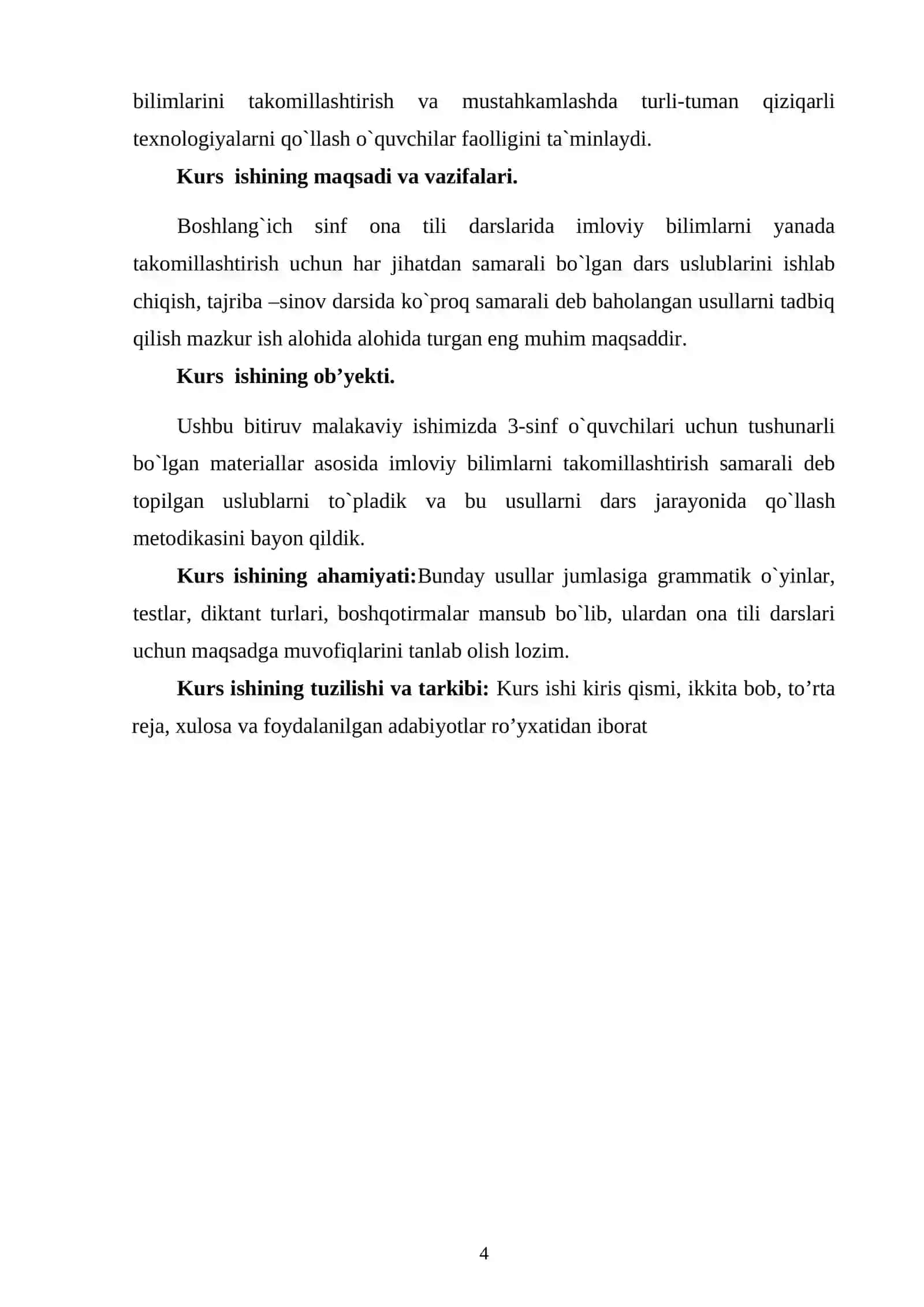 Boshlang’ich sinf ona tili va o’qish savodxonligi darslarida imlo qoidalarini o’rgatish metodikasi 4