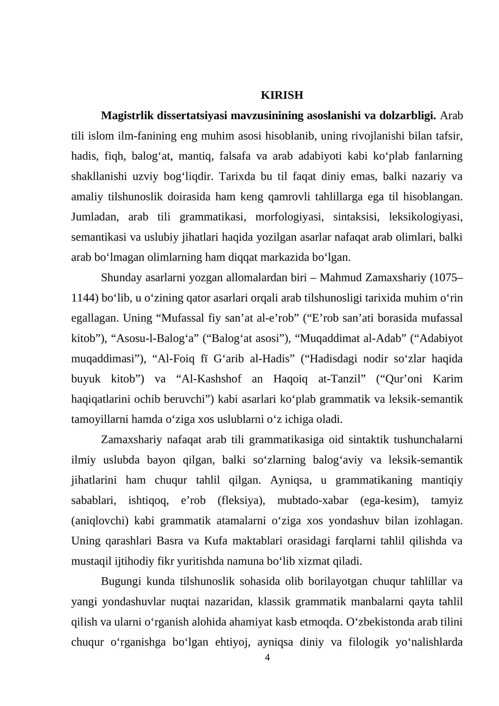 IMOM ZAMAXSHARIYNING O‘Z ASARLARIDAGI GRAMMATIK QARASHLARI VA USLUBLARI 4