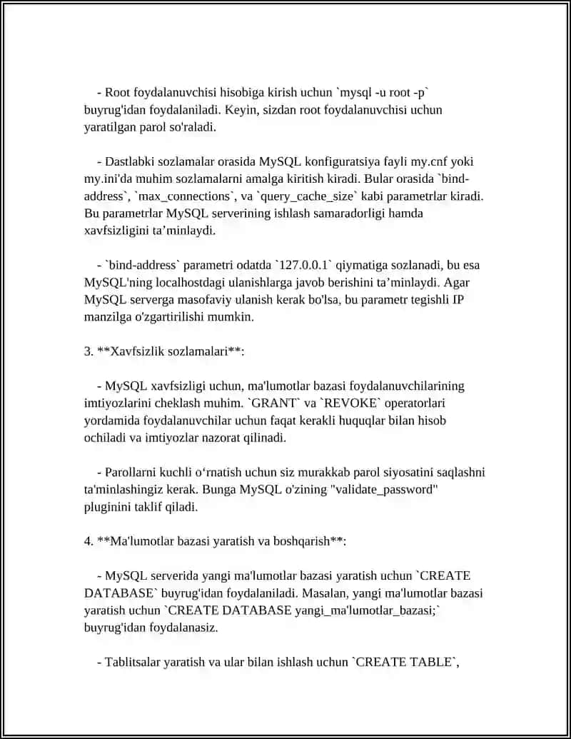 MYSQL 4