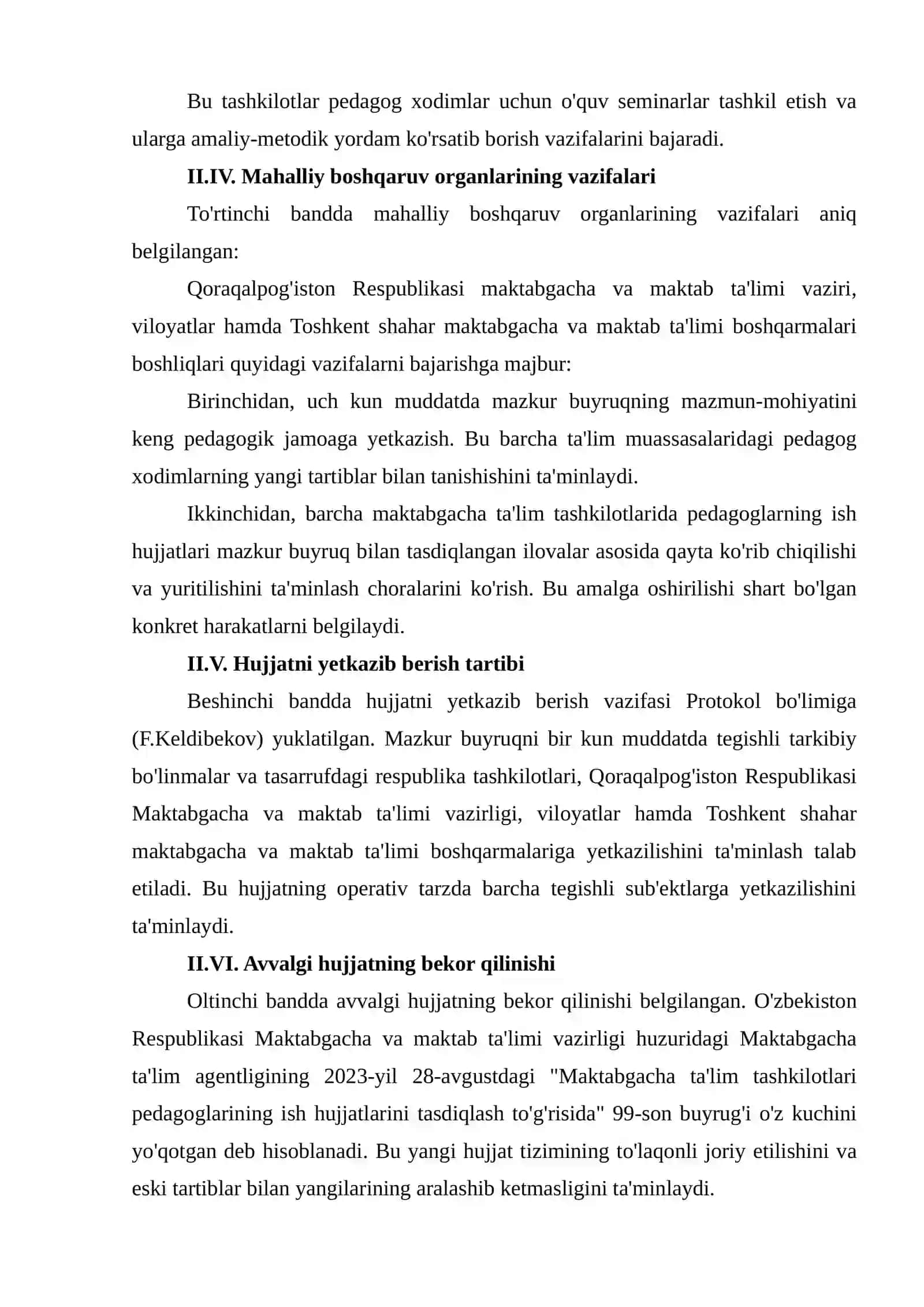 MAKTABGACHA TA'LIM TASHKILOTLARI VA PEDAGOGLARNING ISH HUJJATLARINI TASDIQLASH TARTIBI 4