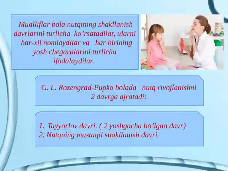 Bolalar nutqining rivojlanish davrlari 4