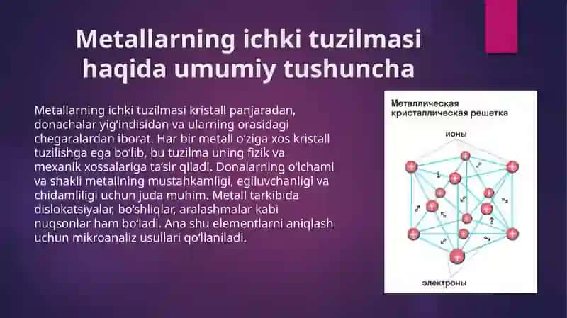 Metallarning ichki tuzilishini Mikroanaliz usulida organish 4