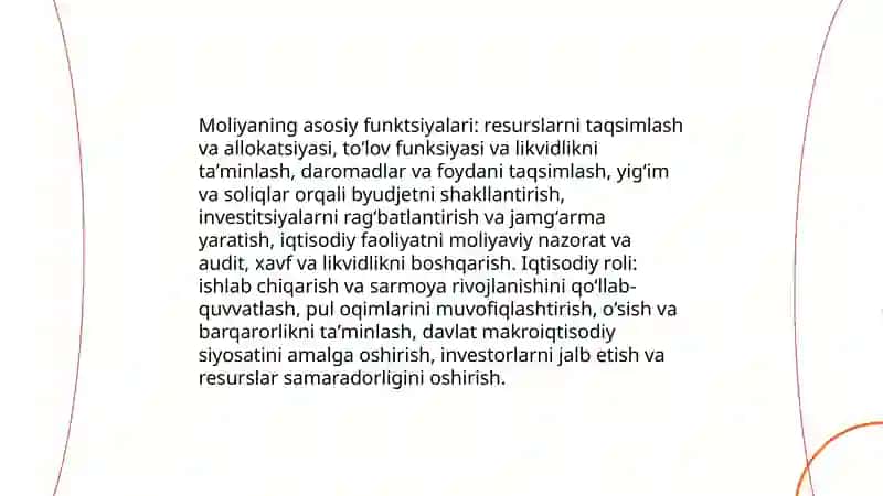 Xo‘jalik yurituvchi sub’ektlar moliyasini mohiyati va funksiyalari 4