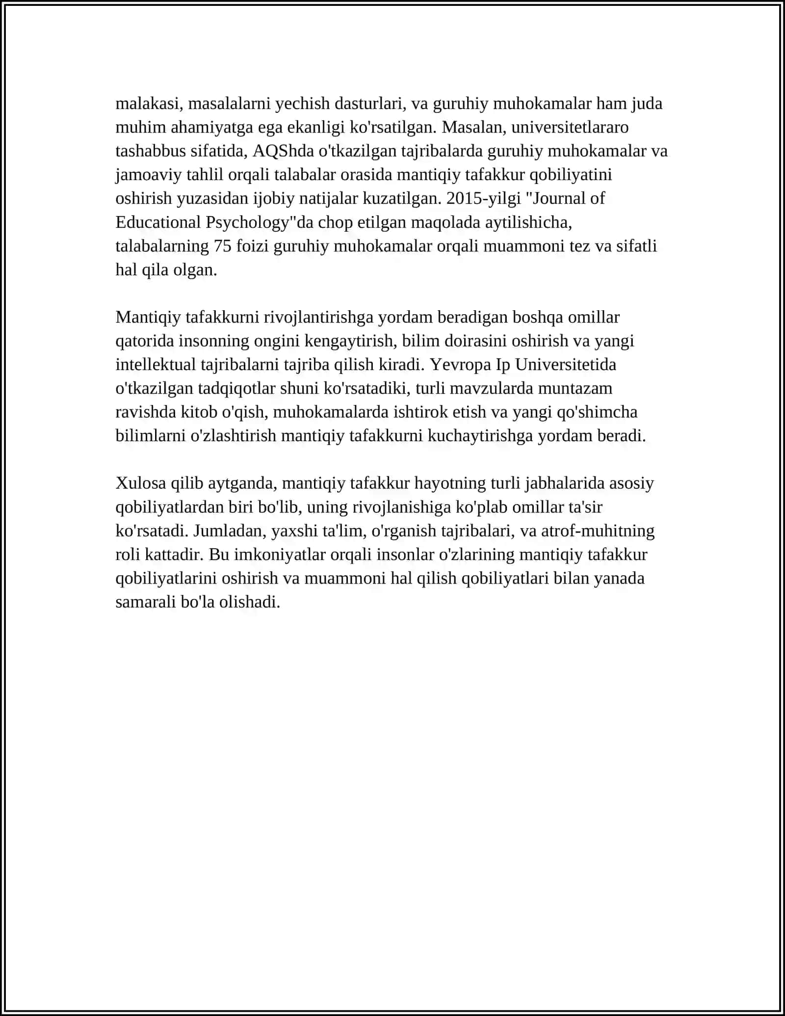 Mantiqiy tafakkur tushunchasi 4