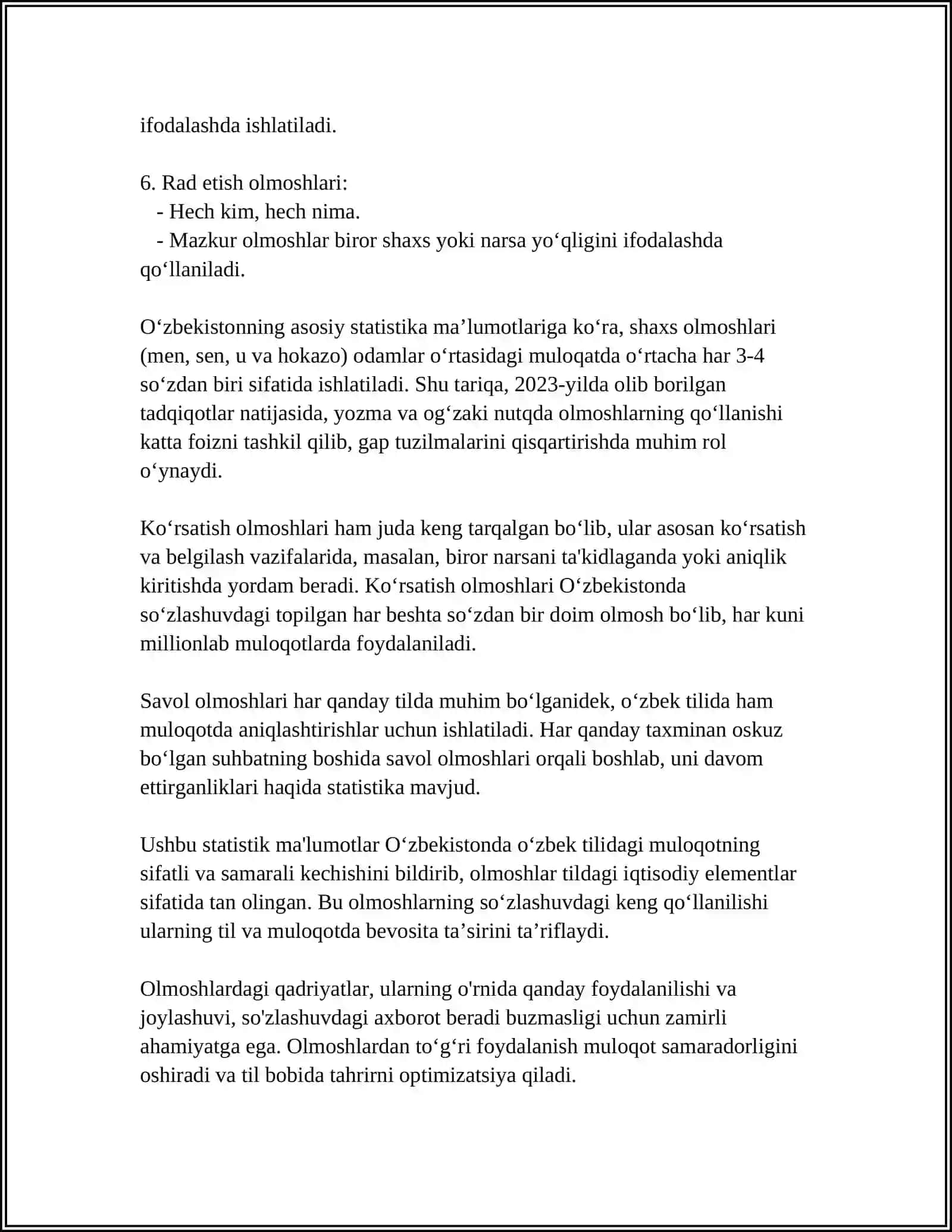 SHEVALARDA YORDAMCHI SOʻZ TURKUMLARI 4