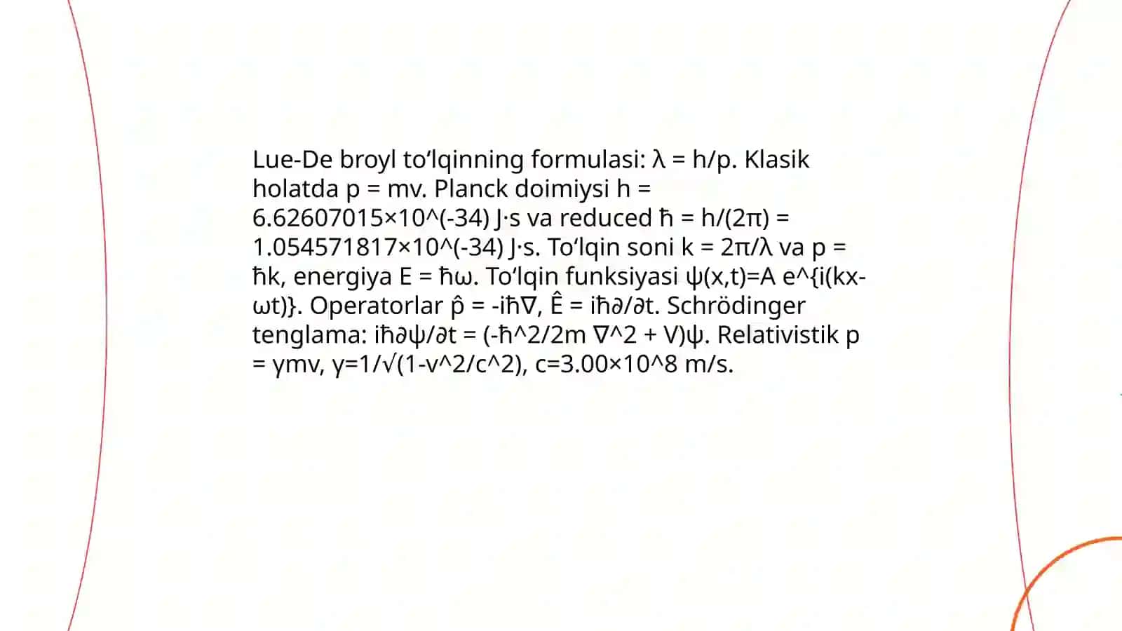 Kvant nazariyasi Lue-De broyl 4
