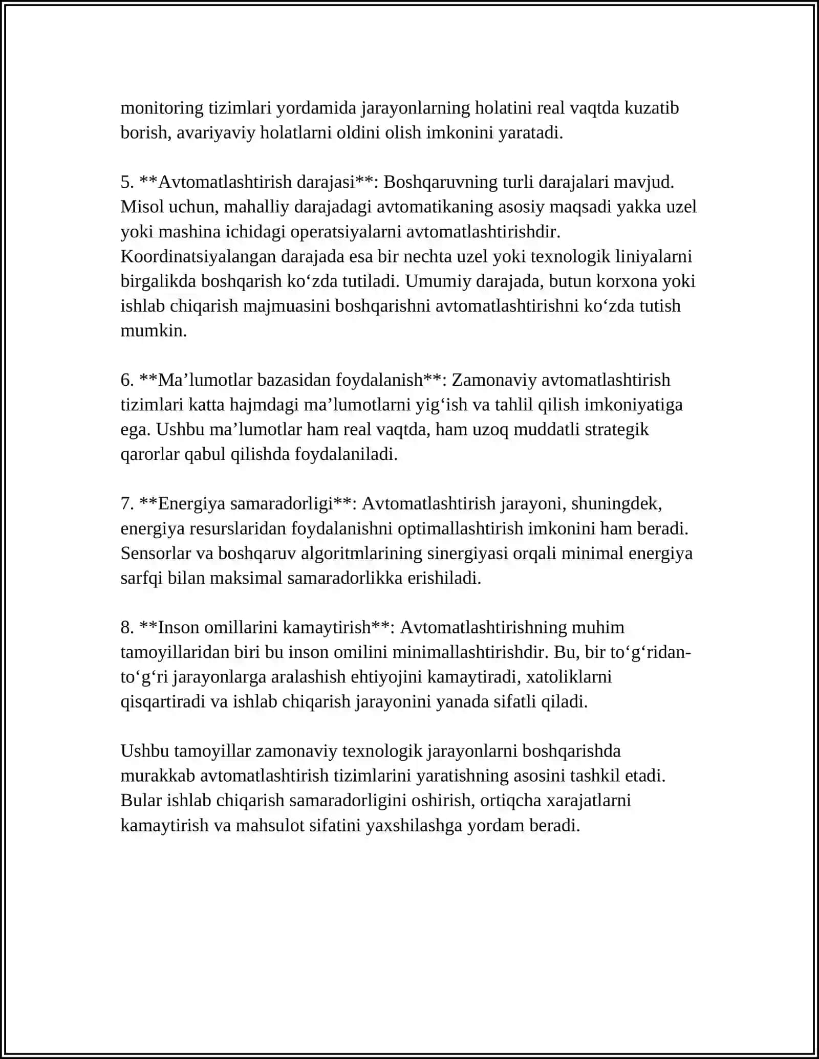 TECHNOLOGICAL PROCESSES AND THEIR AUTOMATION 4