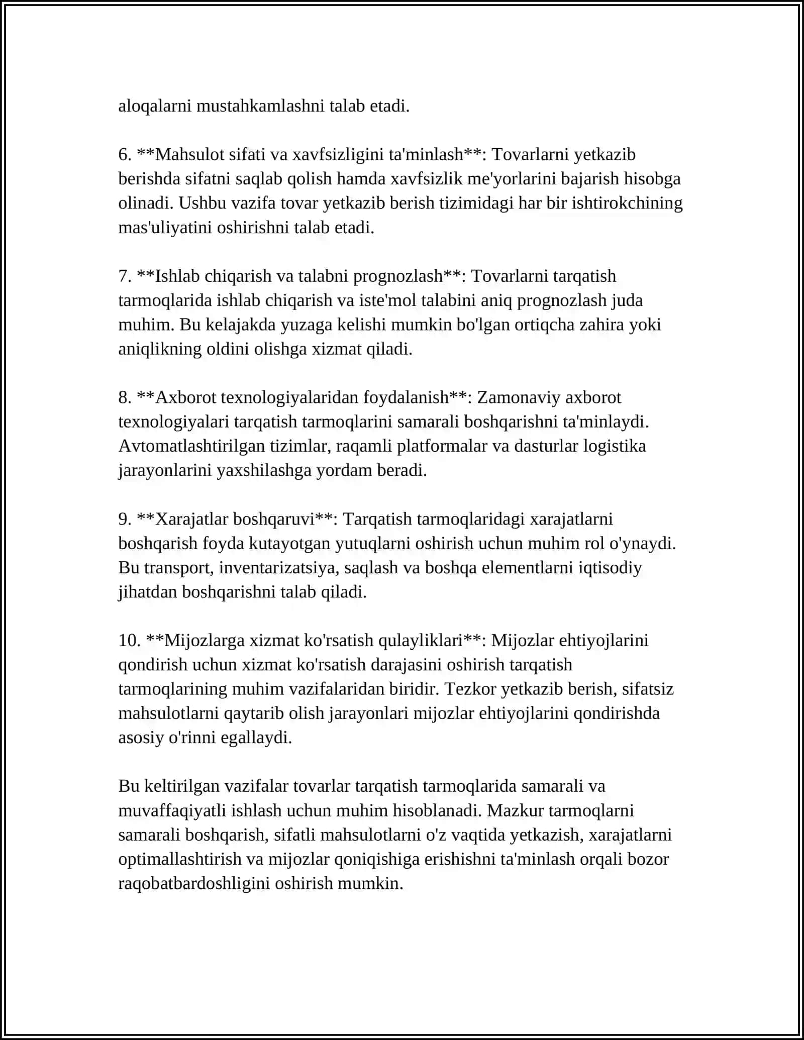 TOVARLARNI TARQATISH TARMOQLARI XUSUSIYATLARI VA ULARNING TUZILISHI 4