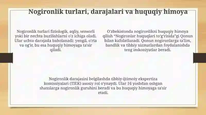 Nogironligi bo'lgan shaxslarga ijtimoiy xizmatlar 4