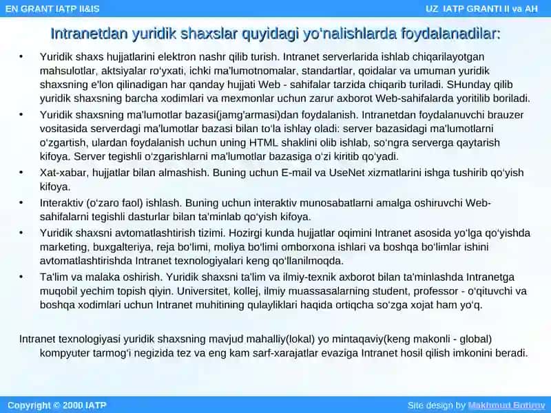 INTRANET ASOSLARI 4